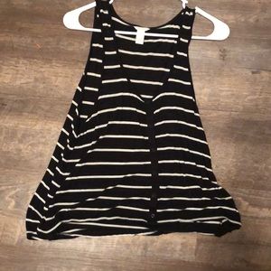 Black &white stripped tank